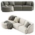 3.5-seater corner sofa Miley left velvet - Thumbnail 2