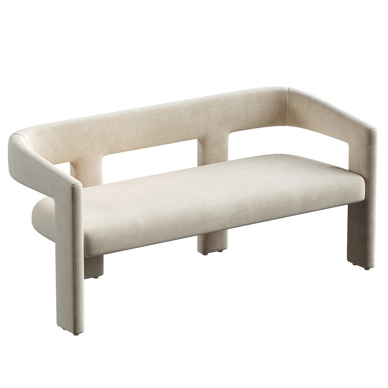 Valencia Velvet Effie Dining Bench - Image 2