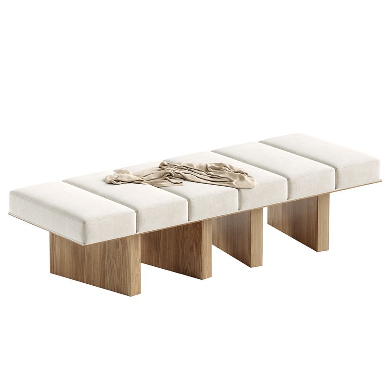 Oblique Upholstered Bench - Image 2