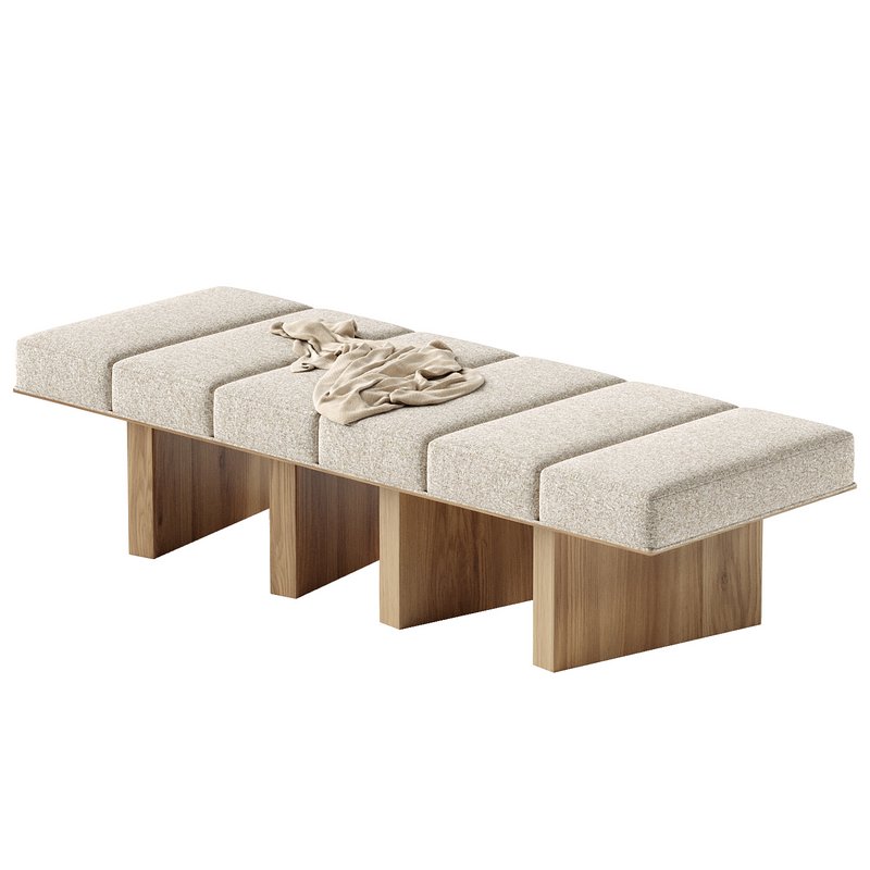 Oblique Upholstered Bench - Image 3