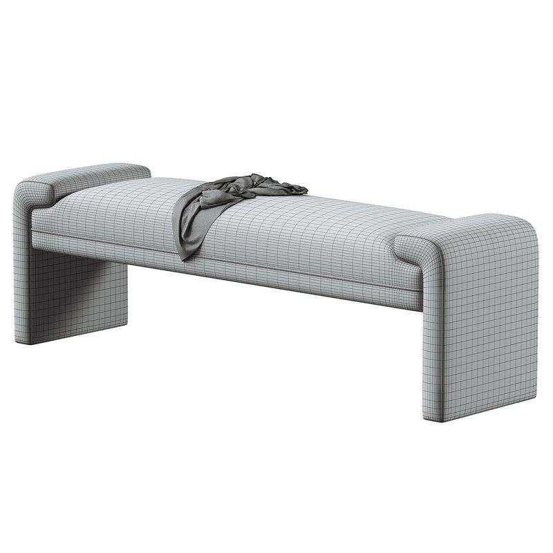 Andrea Checkered Pattern Bench - Image 2