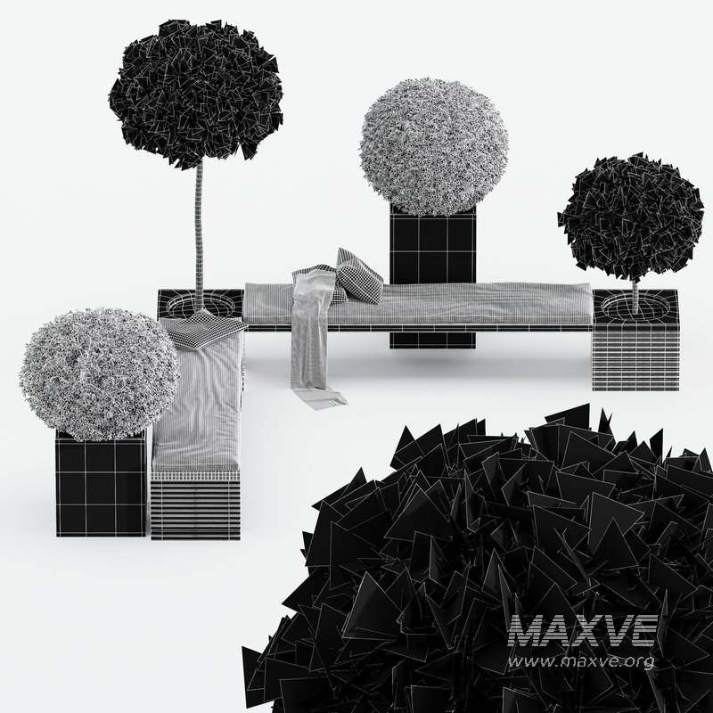 Outdoor Plants Pot Facilities Bench - Image 4