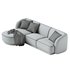 3.5-seater corner sofa Miley left velvet - Thumbnail 3