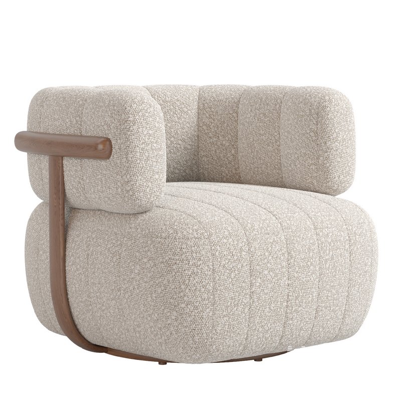 Doss Swivel Chair-Altro Snow - Image 5