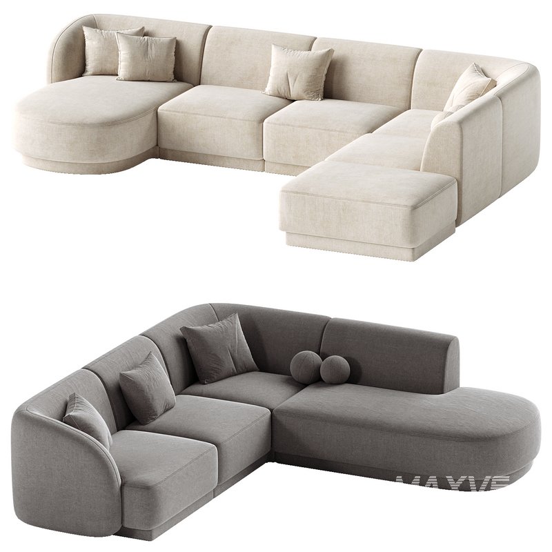 Miley Corner Sofa & U Shaped Sofa - Image 1