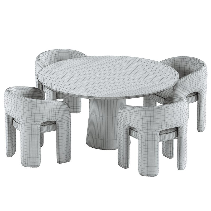 Byron Dining Chair & Round walnut dining table Qone - Image 4