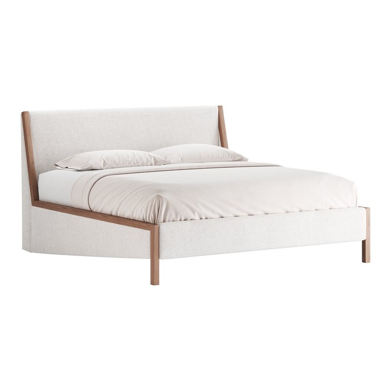 MALENA WHITE BOUCLE KING BED - Image 10