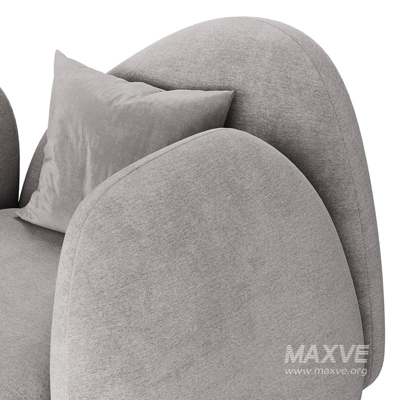 Modern Black Leather Armrest Standard Armchair - Image 9