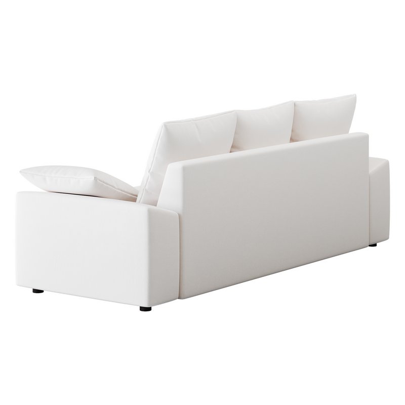 WHITE PERFORMANCE LINEN SLEEPER SOFA - Image 10