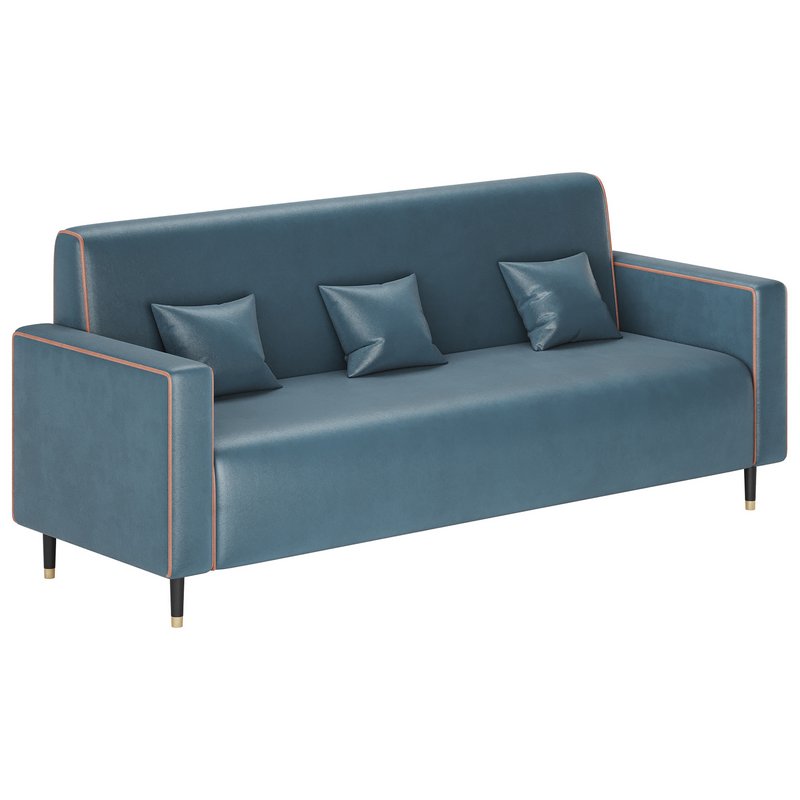 Modern Faux Leather Sofa - Image 10
