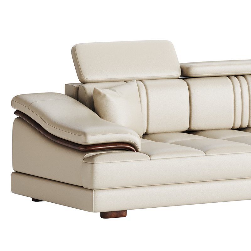 Modern Genuine Leather Sofa - Image 11