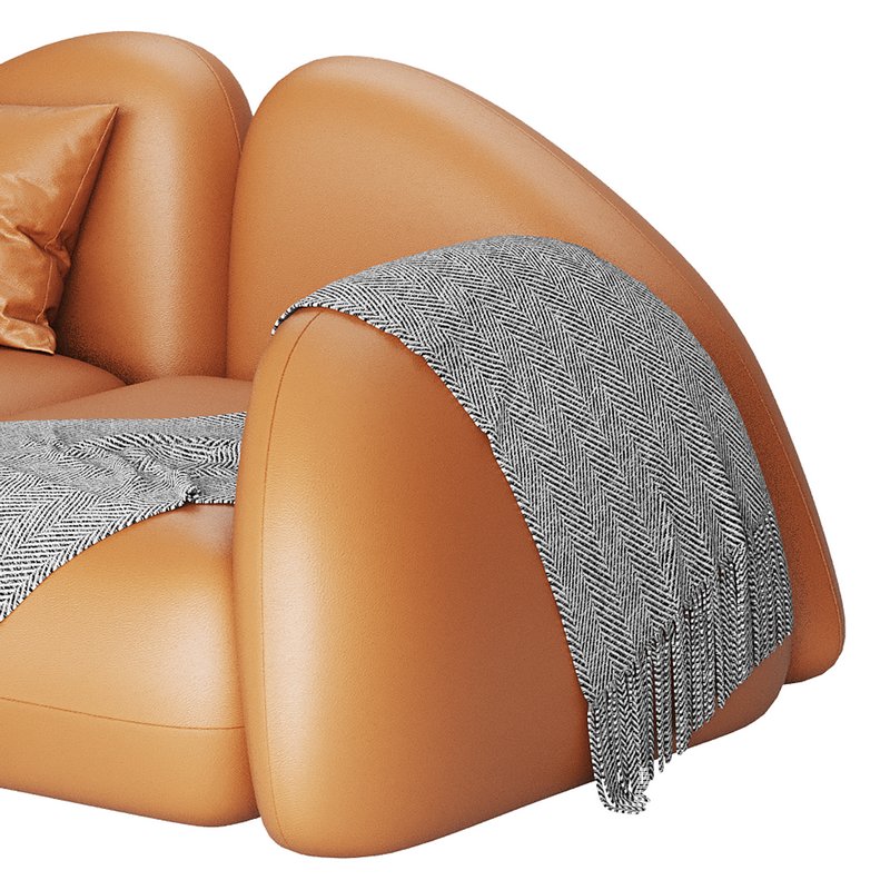 Modern Black Leather Armrest Standard Sofa - Image 11