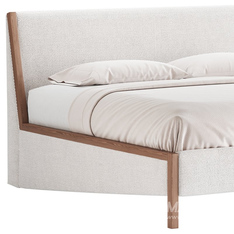MALENA WHITE BOUCLE KING BED - Image 11