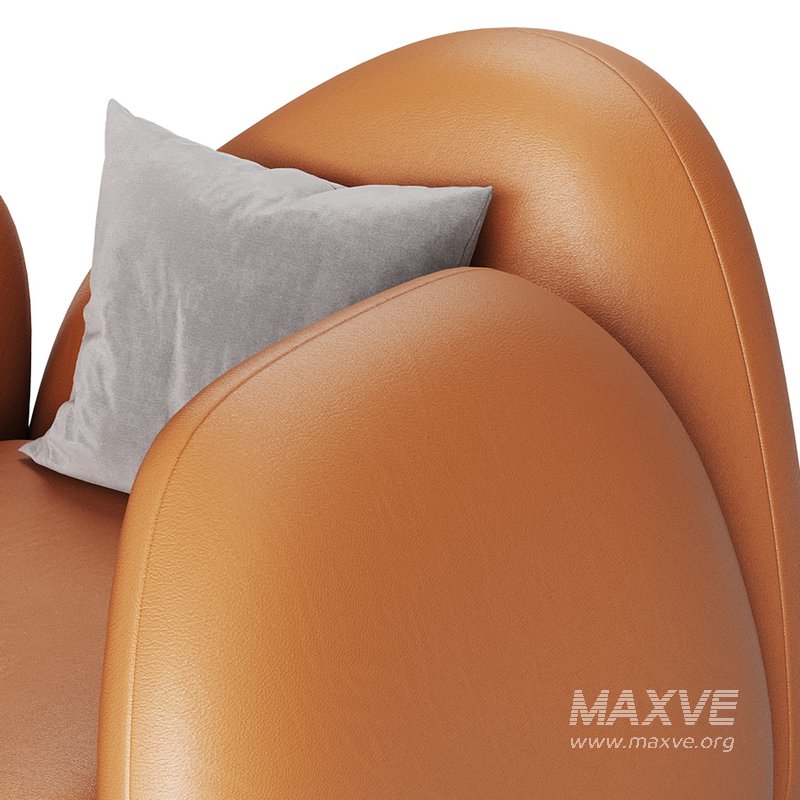 Modern Black Leather Armrest Standard Armchair - Image 11