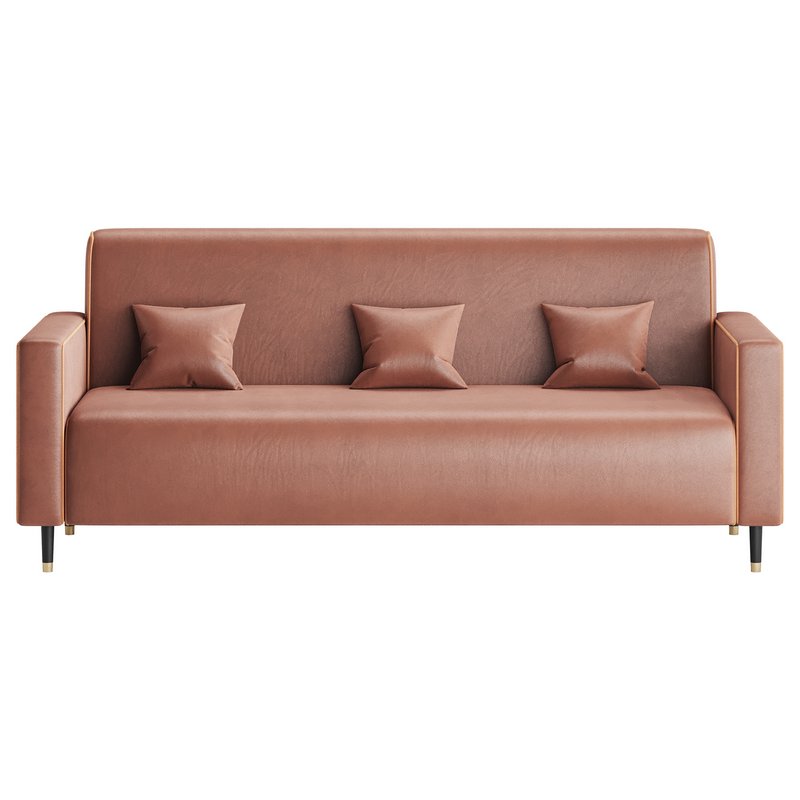 Modern Faux Leather Sofa - Image 16