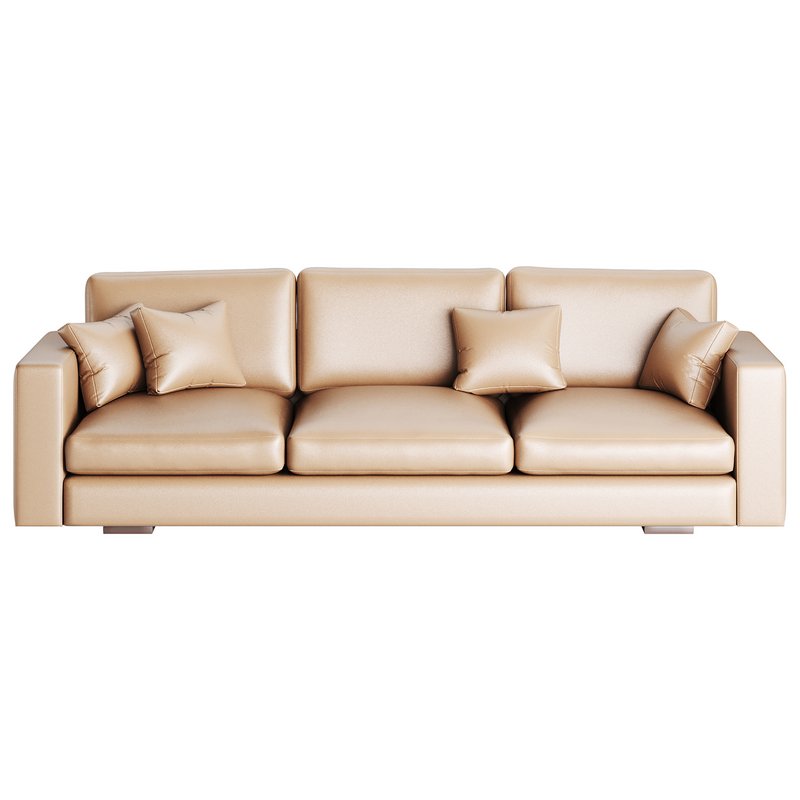 Modern Square Arm Fabric Sofa - Image 14