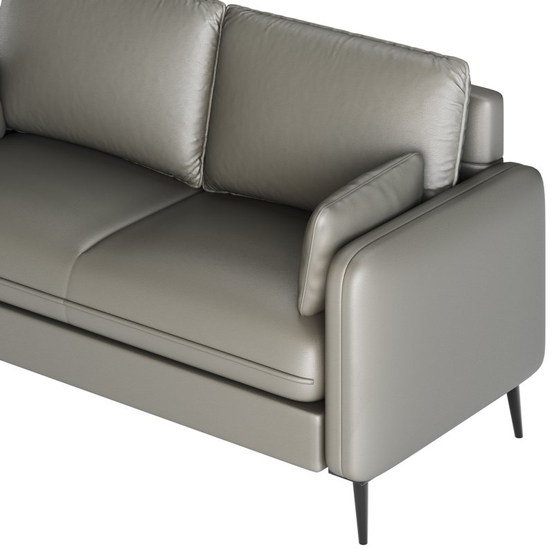 Faux Leather Sofa - Image 13