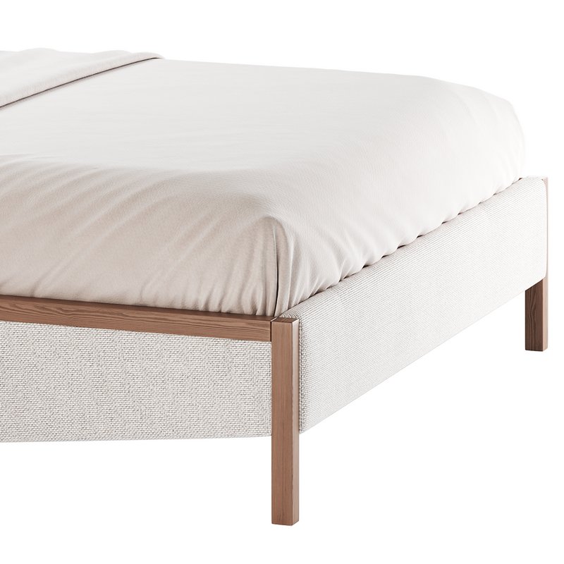 MALENA WHITE BOUCLE KING BED - Image 14