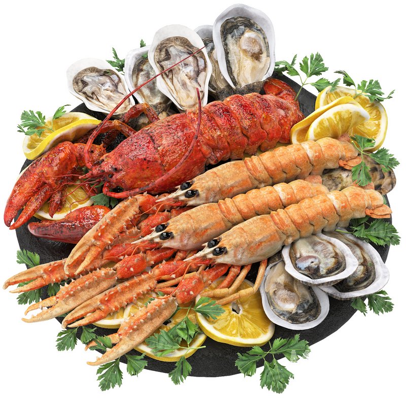 seafood platter of langoustine lobster and oyster - Image 2