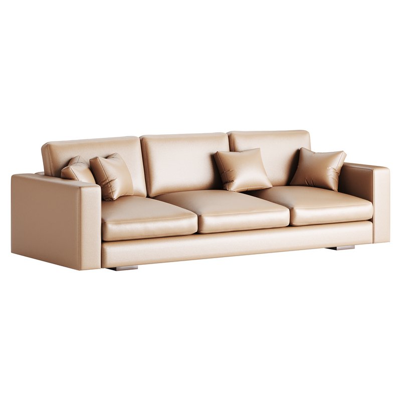 Modern Square Arm Fabric Sofa - Image 13