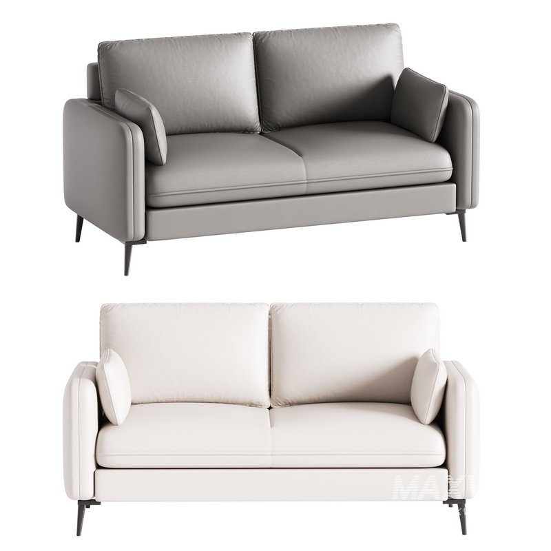 Faux Leather Sofa - Image 1