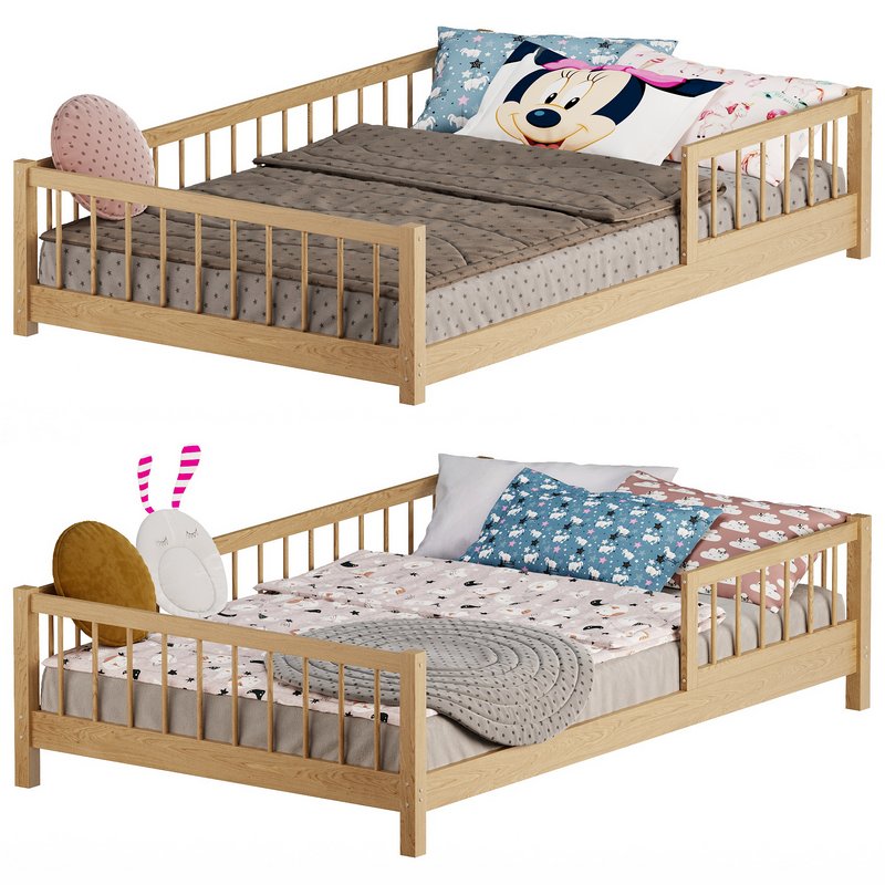 Lasse Scandinavian Wooden Kids Bed Hand Made - Image 2