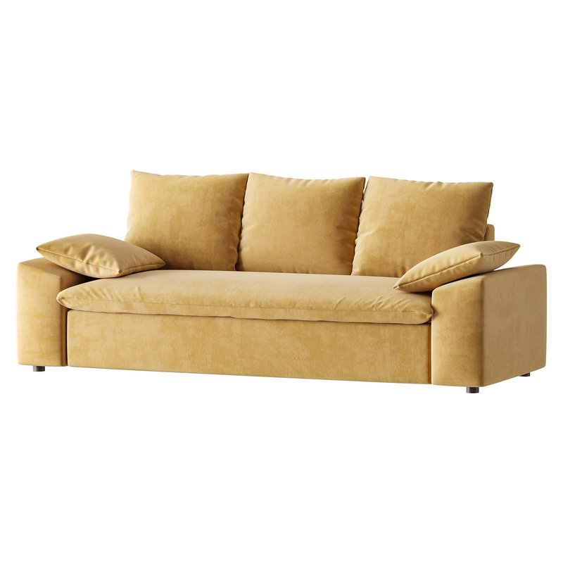 WHITE PERFORMANCE LINEN SLEEPER SOFA - Image 2