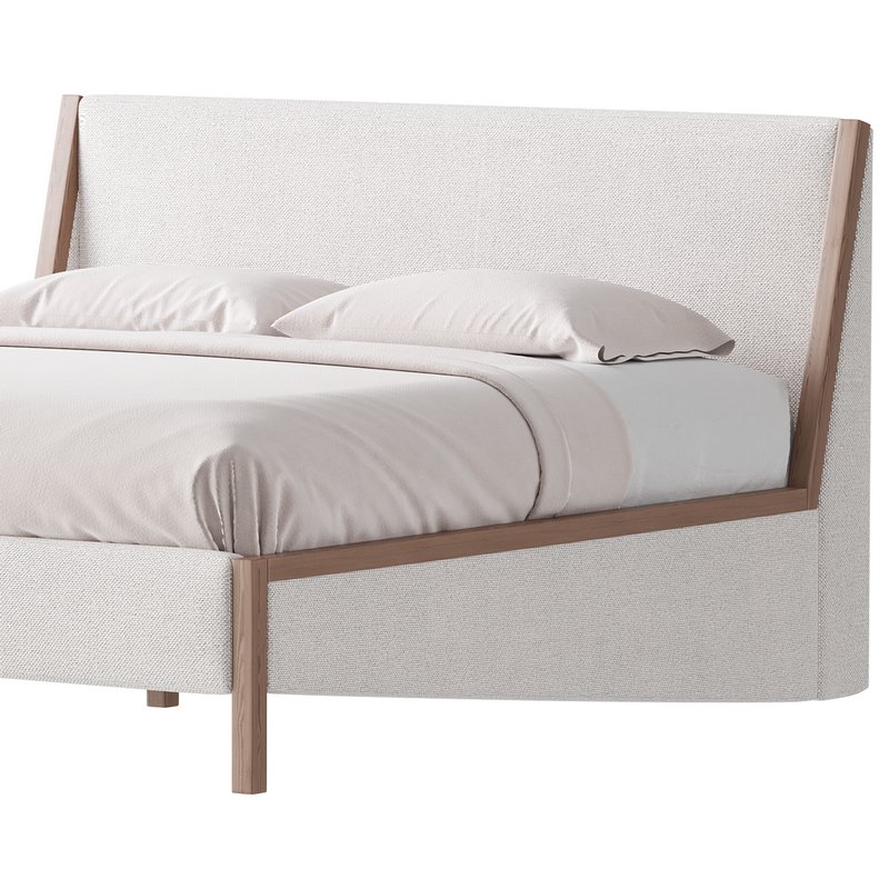 MALENA WHITE BOUCLE KING BED - Image 3