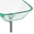 Square Glass Bathroom Vessel Sink with Drain Mini Bath Bowl - Thumbnail 2