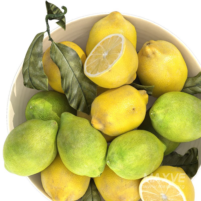 bowl of green and yellow lemons - Image 2