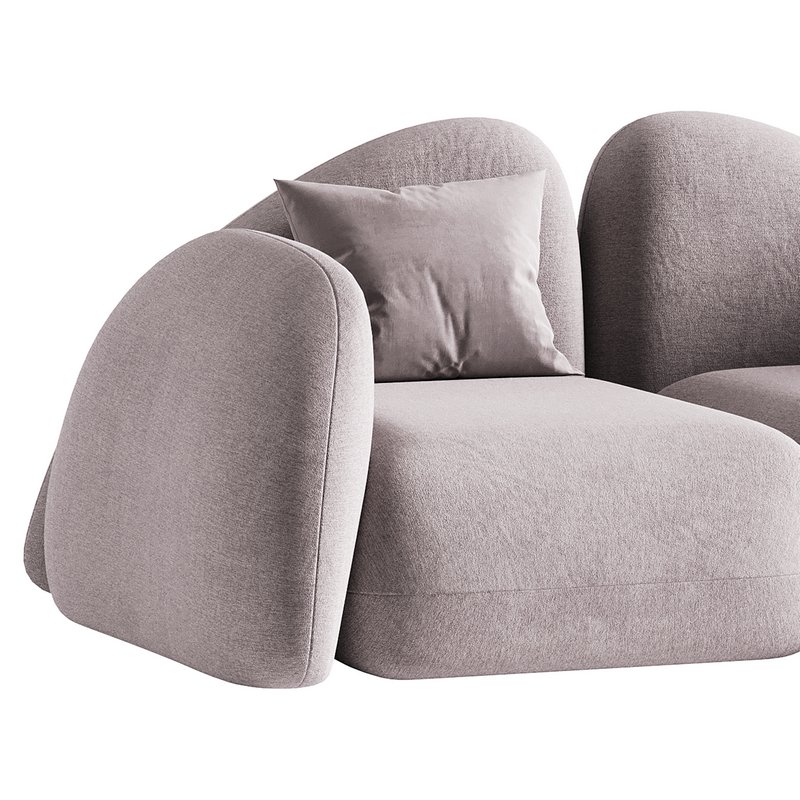 Modern Black Leather Armrest Standard Sofa - Image 2