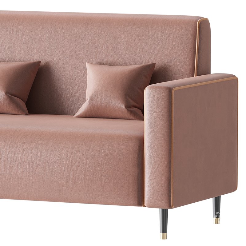 Modern Faux Leather Sofa - Image 8