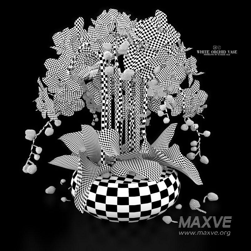 white orchid vase - Image 4