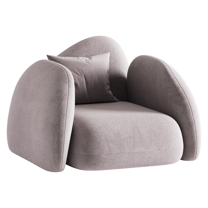 Modern Black Leather Armrest Standard Armchair - Image 8