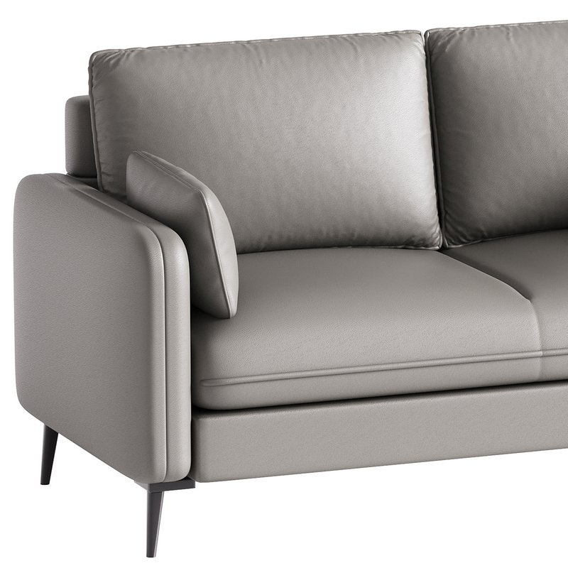 Faux Leather Sofa - Image 4
