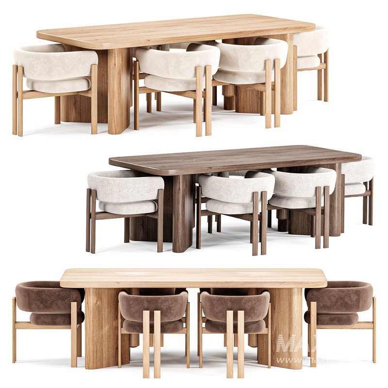 Tabmi Dining Table,Bay Chair - Image 3