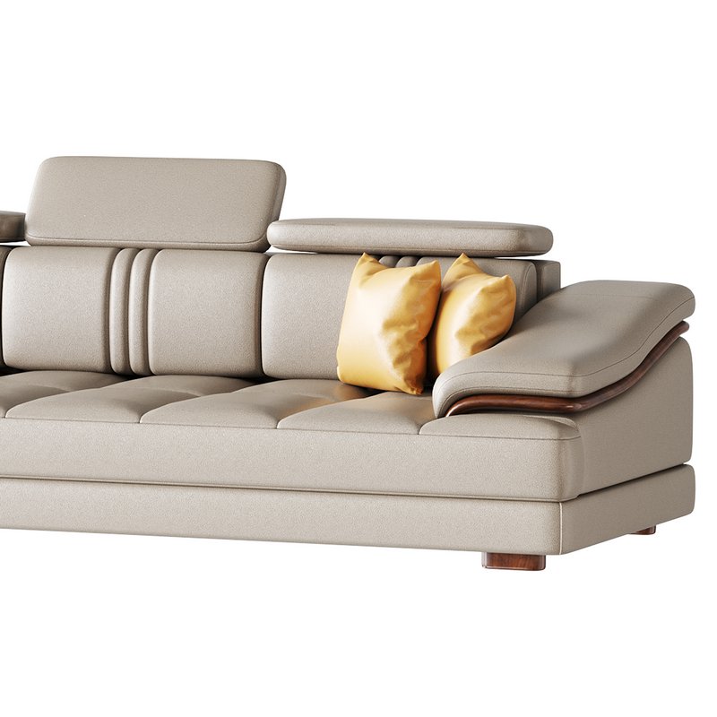 Modern Genuine Leather Sofa - Image 3