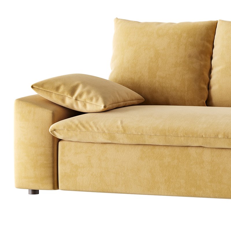 WHITE PERFORMANCE LINEN SLEEPER SOFA - Image 4