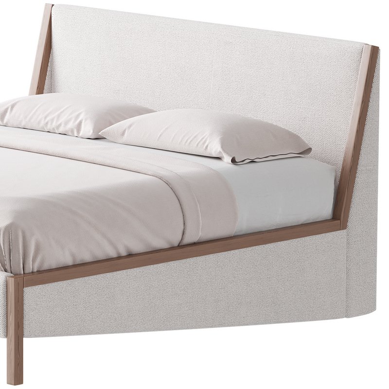 MALENA WHITE BOUCLE KING BED - Image 4