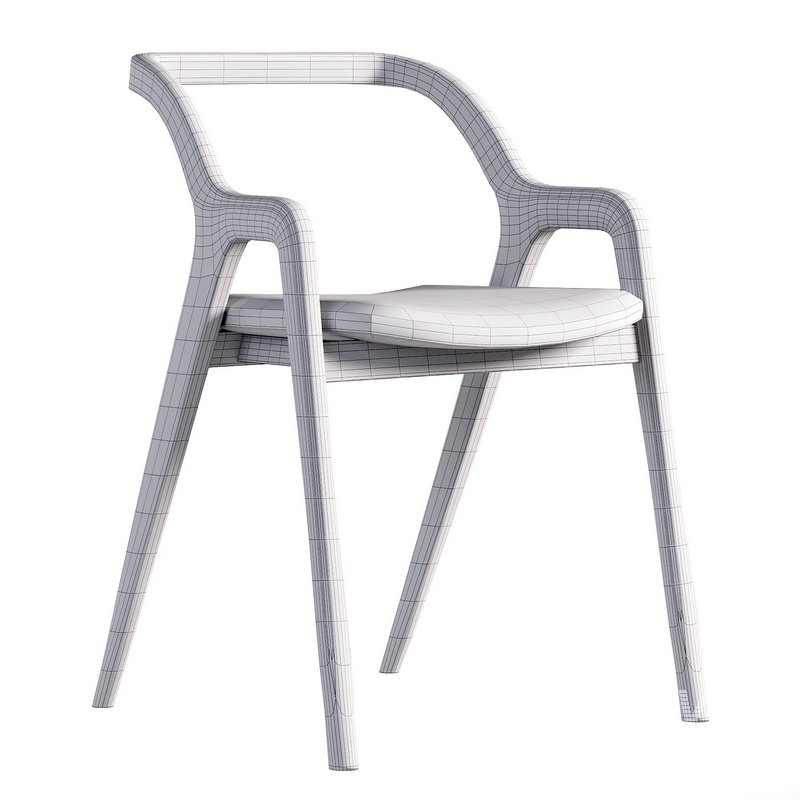 Walnut Wood Chair IN BREVE by Dale Italia - Image 4