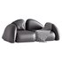 Modern Black Leather Armrest Standard Sofa - Thumbnail 4