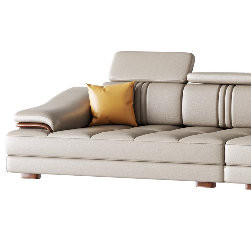 Modern Genuine Leather Sofa - Image 4