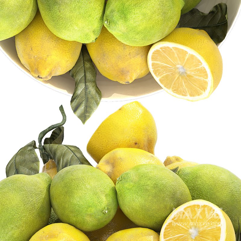 bowl of green and yellow lemons - Image 4