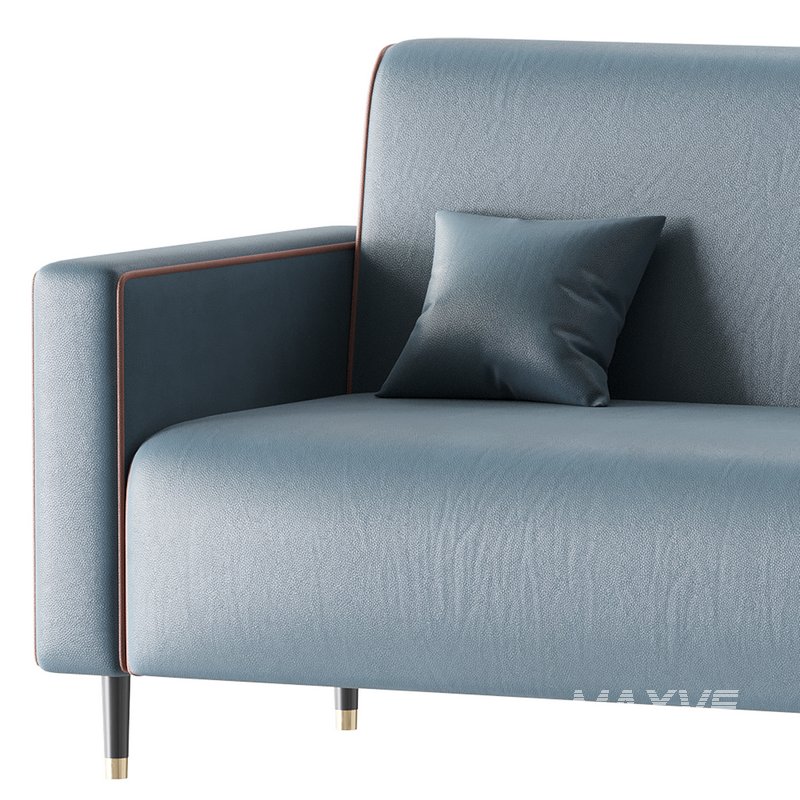 Modern Faux Leather Sofa - Image 4