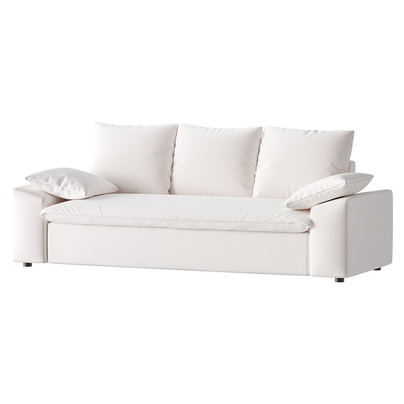 WHITE PERFORMANCE LINEN SLEEPER SOFA - Image 5