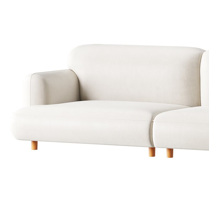 Modern Faux Leather Sofa-2 - Image 5