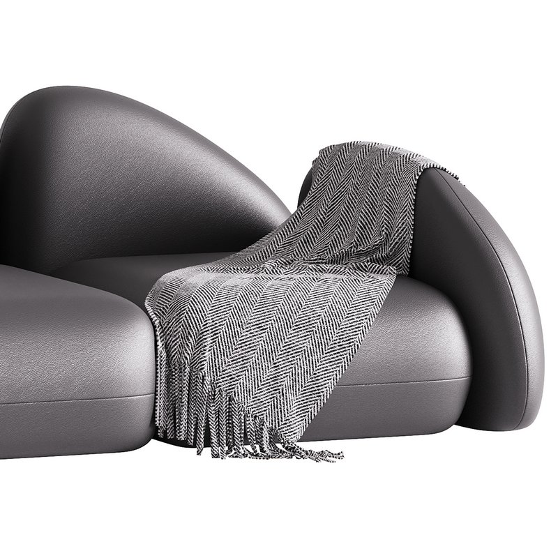 Modern Black Leather Armrest Standard Sofa - Image 5