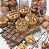 chocolate muffins and nuts set - Thumbnail 3