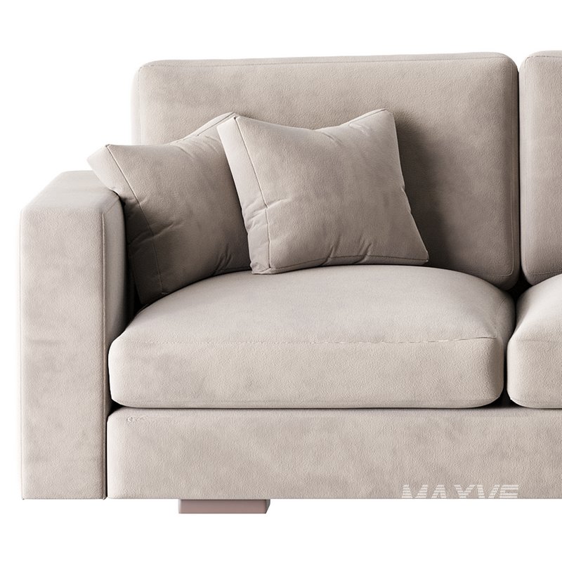 Modern Square Arm Fabric Sofa - Image 6