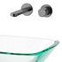 Square Glass Bathroom Vessel Sink with Drain Mini Bath Bowl - Thumbnail 6